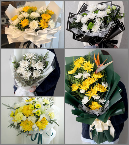 山东青岛胶州市胶西镇大行三村白事花束代送